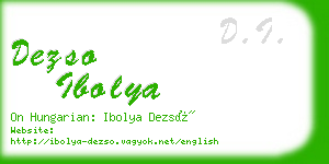 dezso ibolya business card